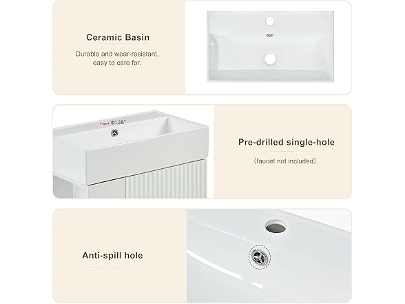 BNSPLY 22 Inch Bathroom Vanity with Sink