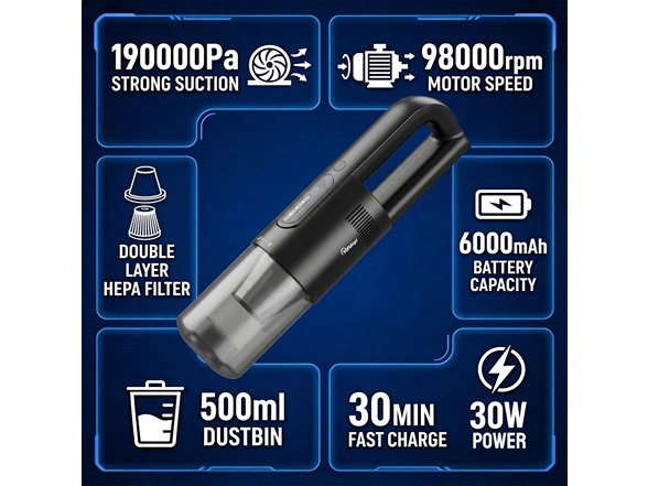 VIPDIGI 5-in-1 Handheld Cordless Vacuum