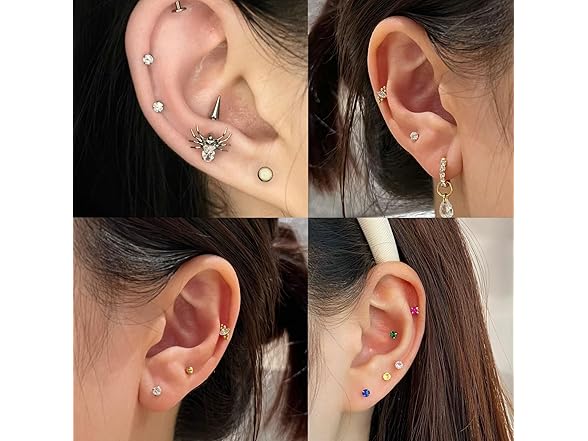 KXSBXJ 16G Titanium Flat Back Nose Stud