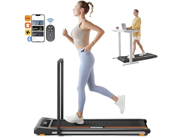 HitGo 2-in-1 Under Desk Treadmill with Foldable Handle