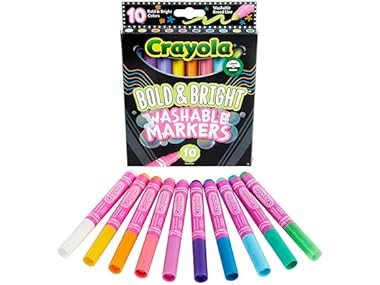 $2.99 Crayola Washable Markers, Broad Line, 10ct dealfomo