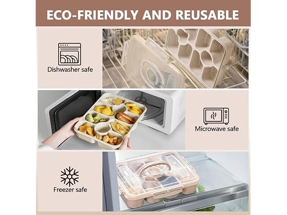 WAWINY Dishwasher Safe Snackle Box Container