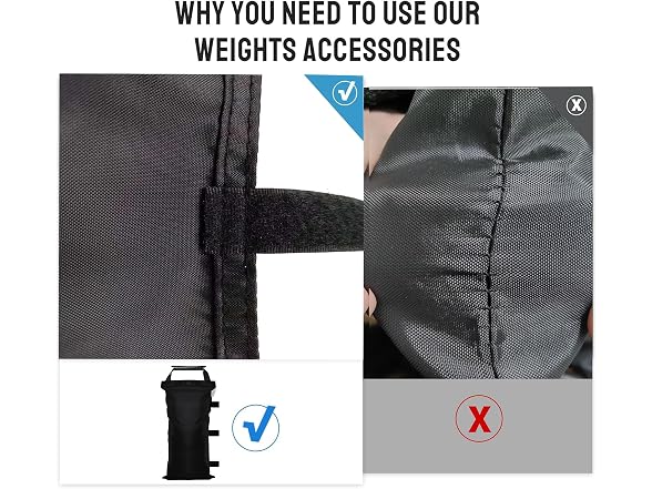 SANWAY 8 Pack (NO Sand) Sand Bags for Canopy Weights (Black)