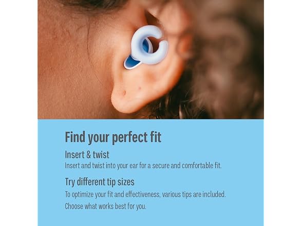 Hush Hoops Ear Plugs NRR 17 Blue