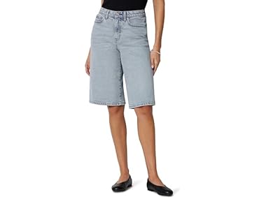 $8.99, Was $24.90, 63% Off! Amazon Essentials Women Mid-Rise Long Jean Shorts dealfomo