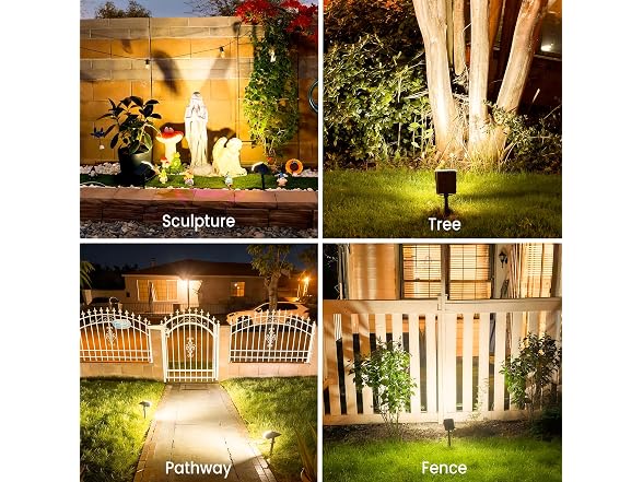 JEJOT Solar Spot Lights Outdoor