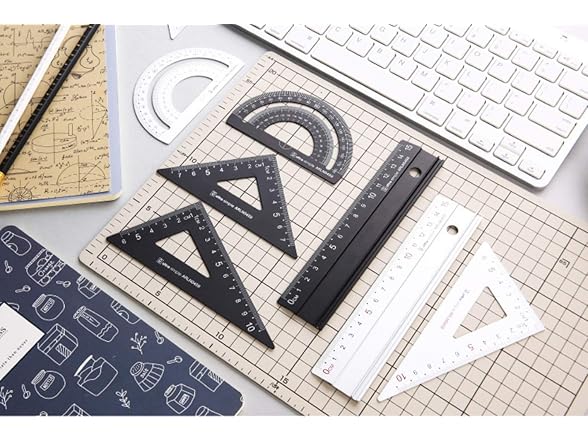 Architects Scale Ruler Set 4Pcs Black