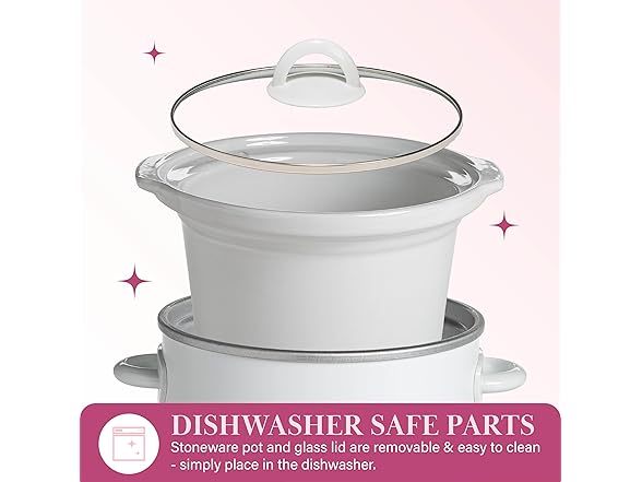 Paris Hilton 3.5-Quart Manual Slow Cooker White