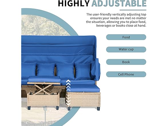 Merax 4 Piece Wicker Patio 4 Seater Sofa Set
