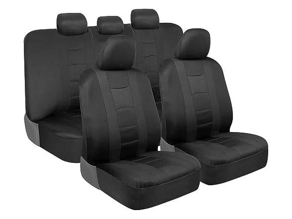 Black Two-Tone Seat Covers Full Set