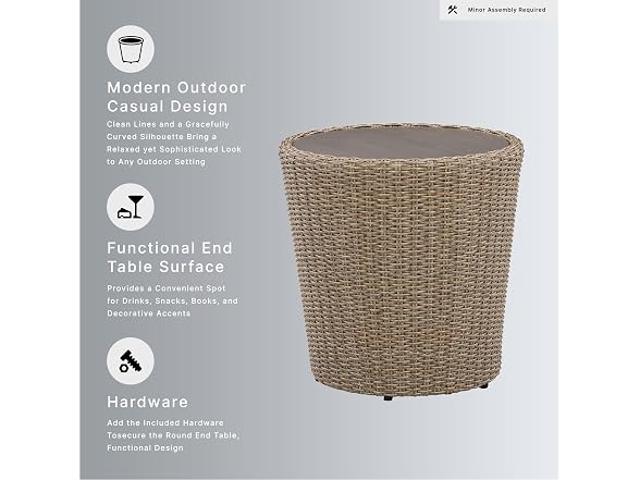 Ashley Danson Outdoor Round End Table