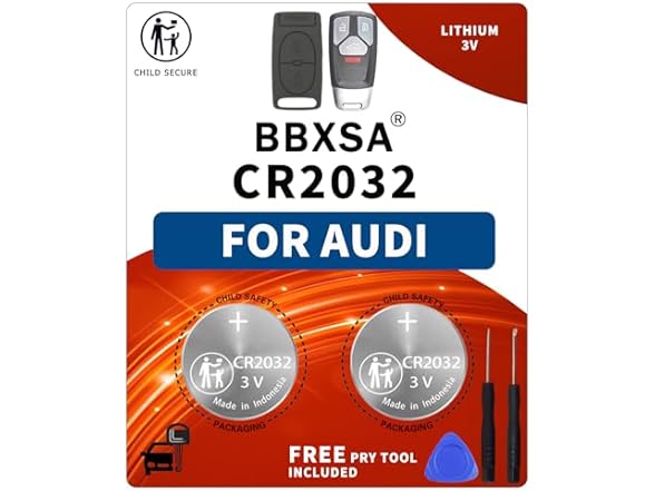 BBXSA Key Fob Replacement Batteries for Audi (