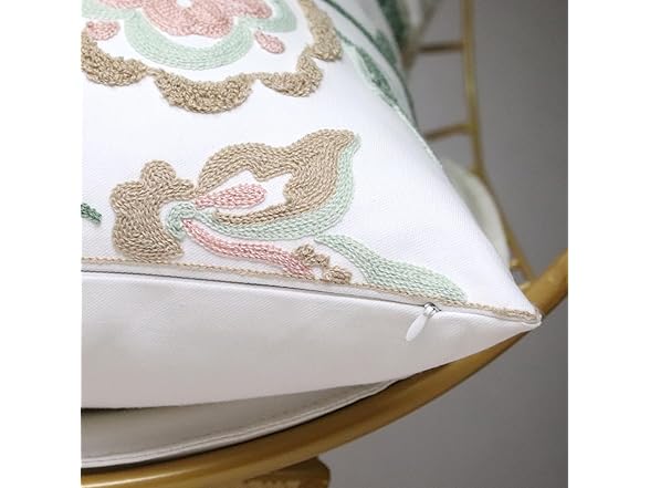 Embroidered Decorative Pillow Cover