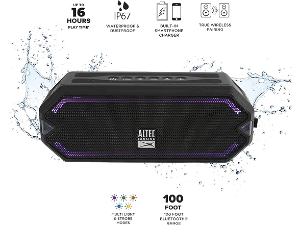 Altec Lansing - HydraJolt Wireless Bluetooth Speaker