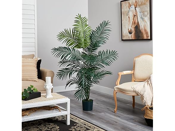 Nearly Natural 5.5ft Palm Tree Green
