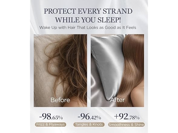 CloudCoz Satin Pillowcases Queen 2 Pack