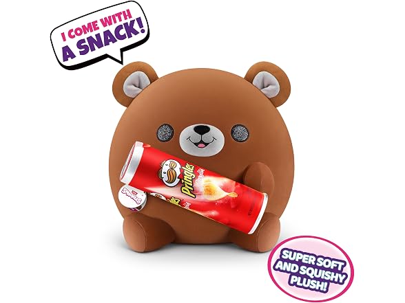 Snackles Pringles Bear Super Sized 14 inch Plush