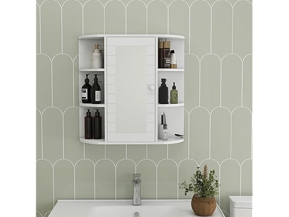 Jhshop Bathroom Wall Cabinet Over Toilet Storage