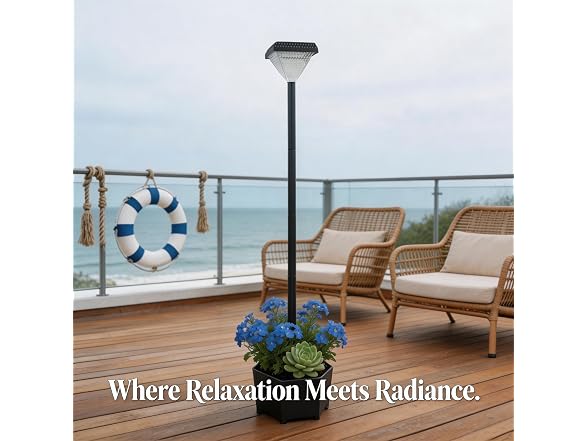 DJGIFI Solar LED Post Light Planter