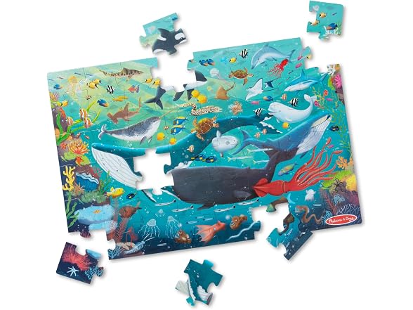 Melissa & Doug Underwater Jumbo Floor Puzzle, 48-Piece