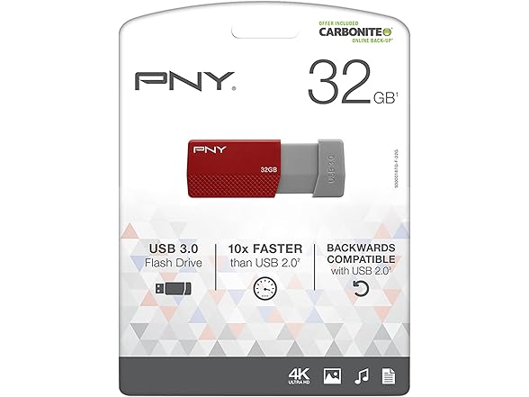 PNY USB 3.0 Flash Drive, 32GB, Assorted