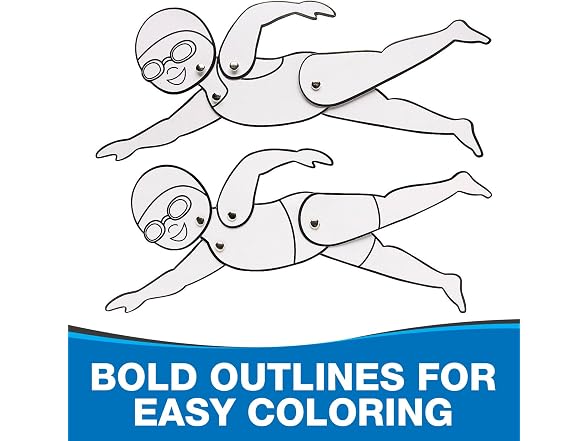 Fun Express Playful Color Your Own Jointed Swimmers