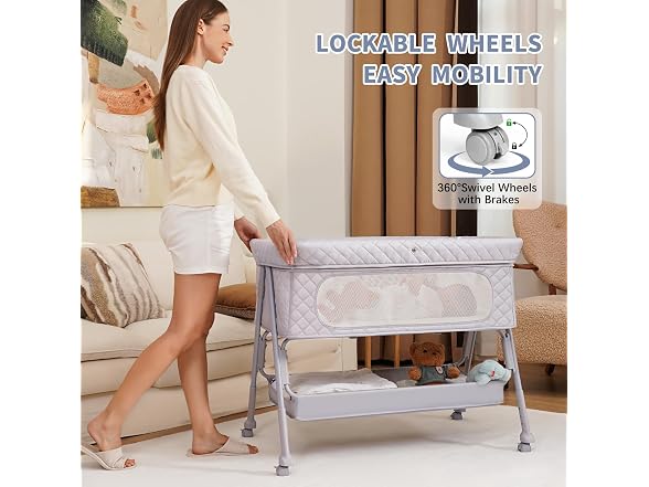 Kiniew 2 in 1 Bassinet Bedside Sleeper