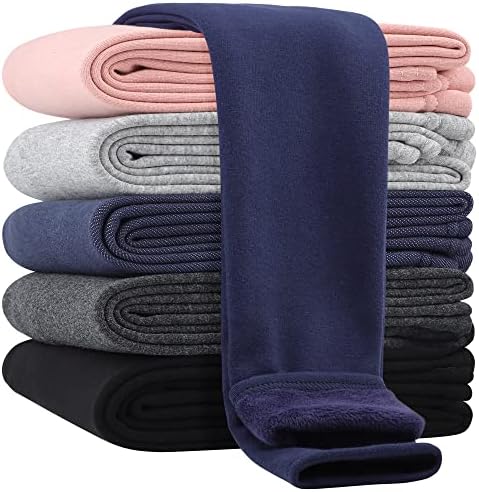 Girls Cotton Fleece Lined Leggings