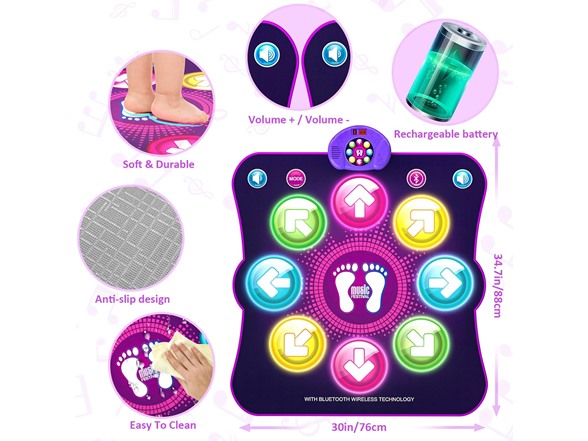 Light Up Dance Mat w/ 6 Game Modes