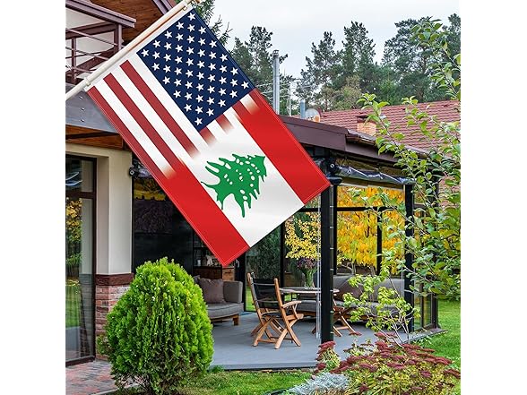 3x5ft USA Lebanon Combo Flag