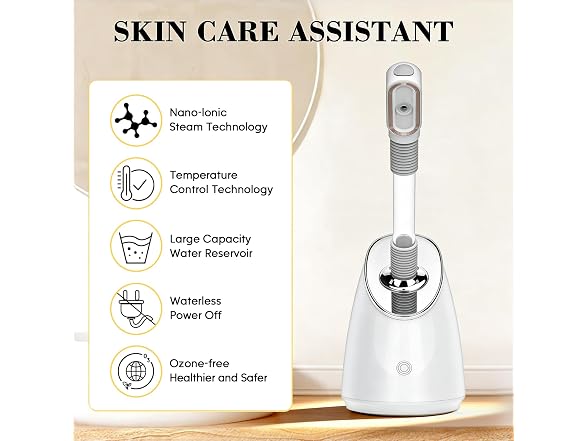 Facial Steamer Spa Kit, Nano Ionic Face