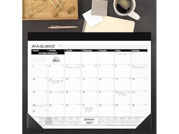 AT-A-GLANCE 2027 Desk Pad Calendar