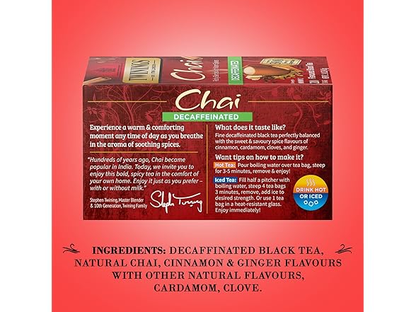 Twinings of London Decaffeinated Chai Te