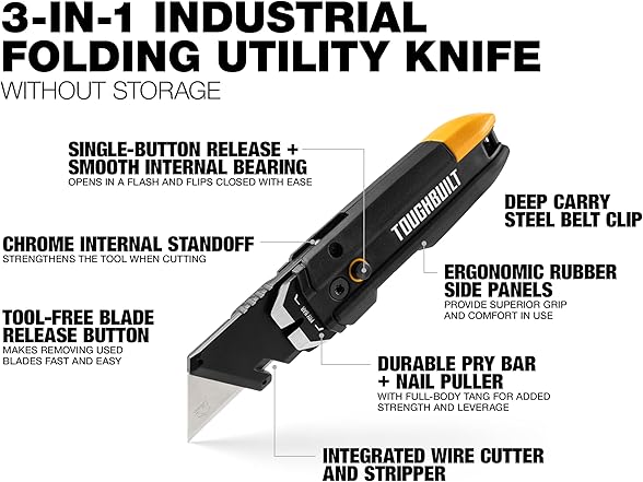 ToughBuilt TB-H4-12-I Prybar Utility Knife - Trapped