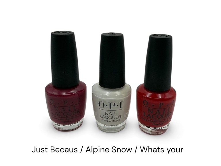 OPI Nail Lacquer 3-Pack Long-Lasting, High-Shine Shades, Just Beclaus + More