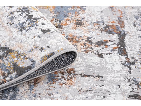 L'Baiet Elena Blue Distressed 2x6 Runner Rug