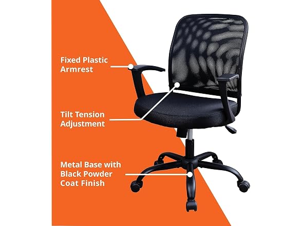NuSparc Soho Mesh-Back Task Chair, Blk