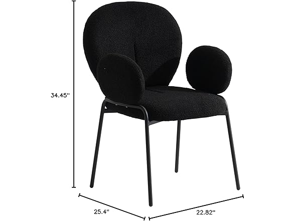 LeisureMod Celestial Boucle Dining Chair