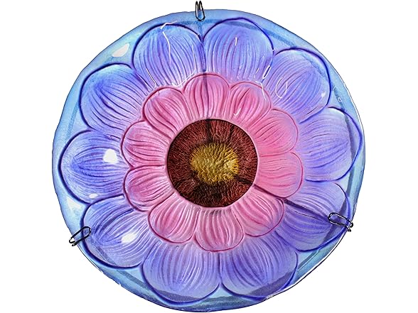 Sunnydaze Glass Bird Bath Bowl - 10.5" Diameter