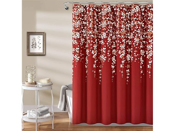 Lush Decor Weeping Flower Shower Curtain