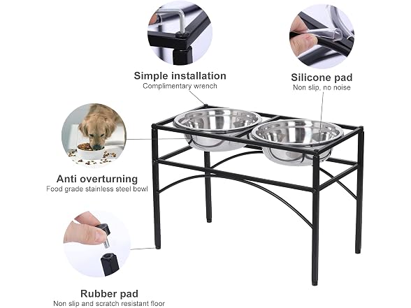 Dazone Elevated Dog Bowls