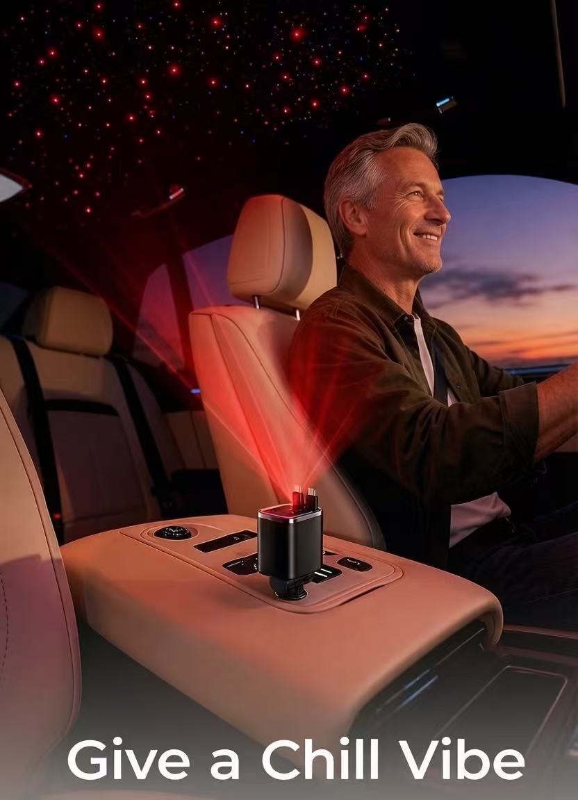 5 in1 Retractable Car Charger - Gallery 6