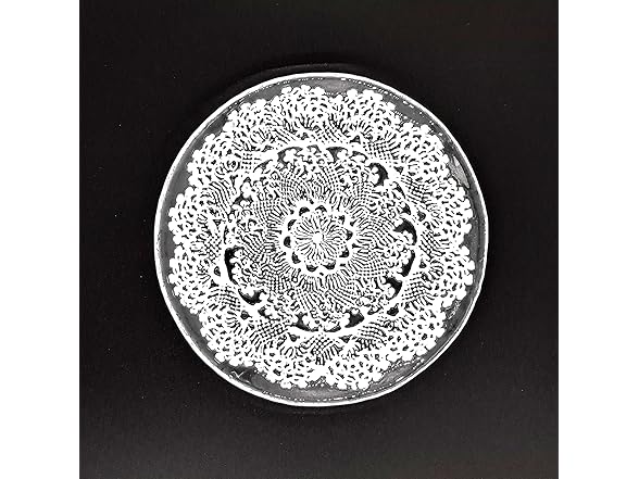 Red Pomegranate LILLE 7" Canape Plate Clear/White
