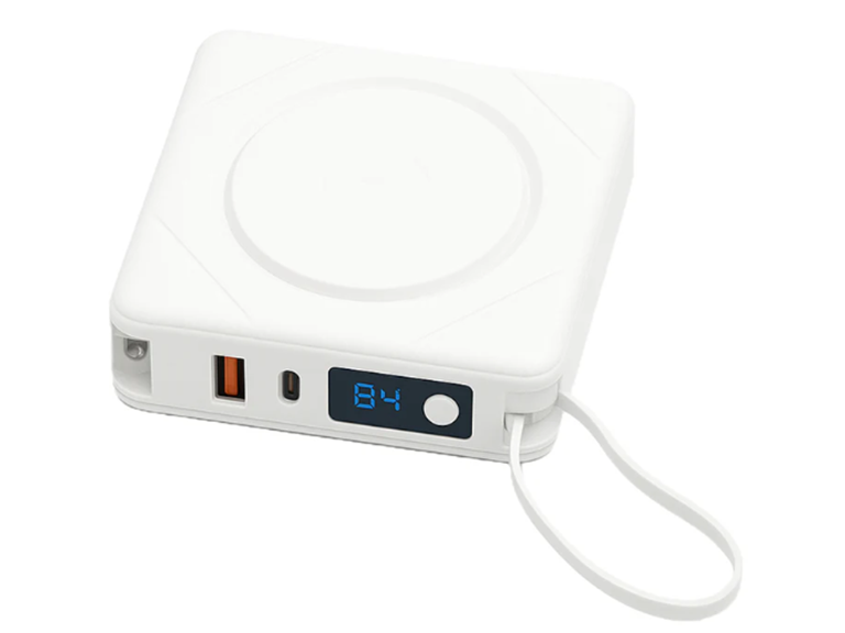 Uncaged Ergonomics PB-White Wireless Charging Powerbank Wh