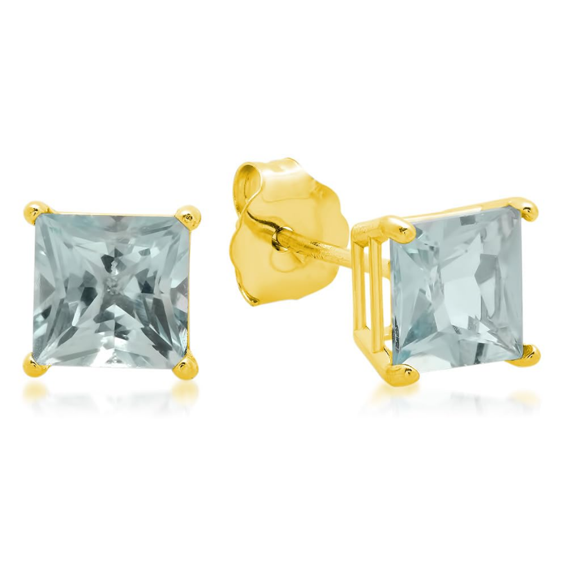 Amazon Essentials 5mm Yellow 10K Gold Earrings - Gallery 2