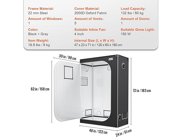 VEVOR 2x4 Grow Tent