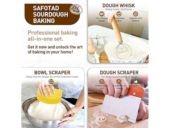 Safotad Oval Banneton Bread Proofing Basket