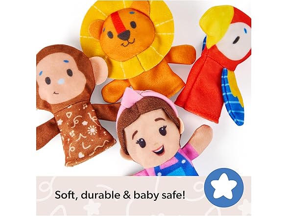 Ms. Rachel Finger Puppets Zoo Friends 4-Pack