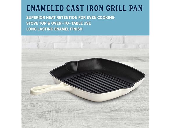 Country Living Enameled Cast Iron11-Inch, Cream