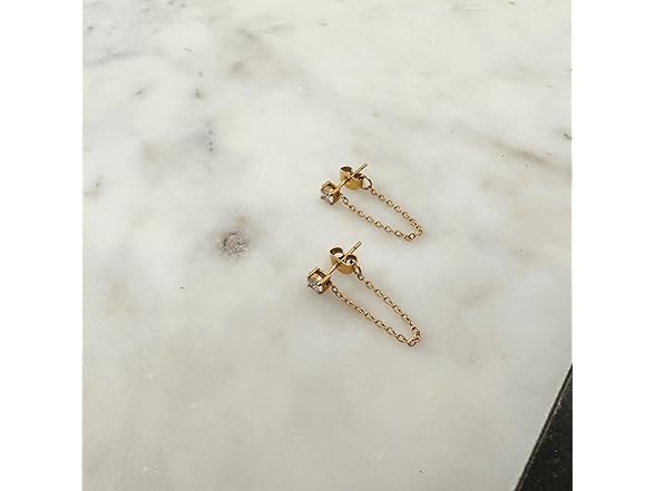 ELISE & DREW - 18k Gold Plated Stud Chain